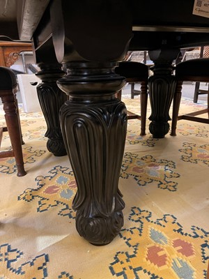 Lot 407 - A large ebonised mahogany centre table