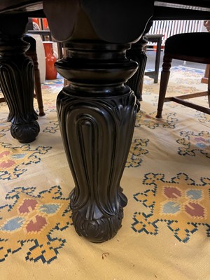 Lot 407 - A large ebonised mahogany centre table