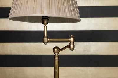 Lot 145 - A brass standard lamp