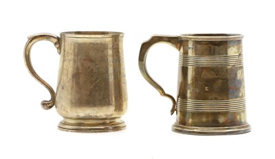 Lot 15 - Two silver tankards