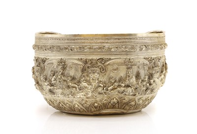 Lot 12 - A Burmese silver bowl