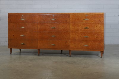 Lot 132 - A burr walnut chest of drawers