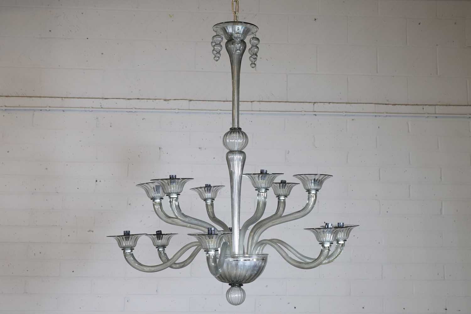 Lot 693 - A Murano glass chandelier