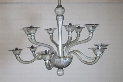 Lot 693 - A Murano glass chandelier