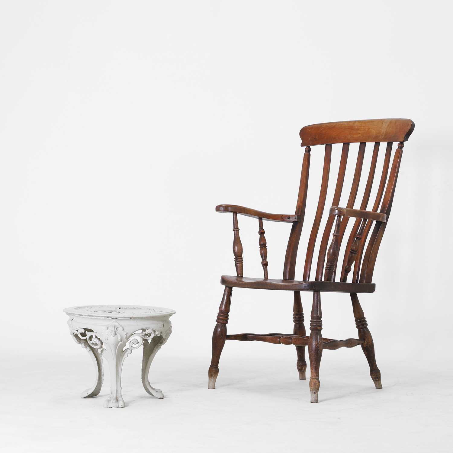 Lot 159 - A beechwood and elm kitchen Windsor chair