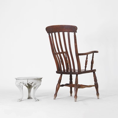 Lot 159 - A beechwood and elm kitchen Windsor chair