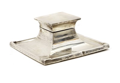 Lot 32 - A George VI silver ink stand