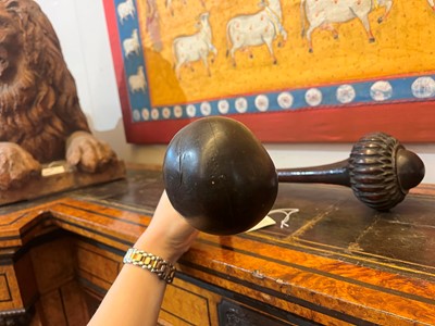 Lot 377 - Two Oceanic wooden throwing clubs