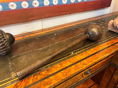 Lot 377 - Two Oceanic wooden throwing clubs
