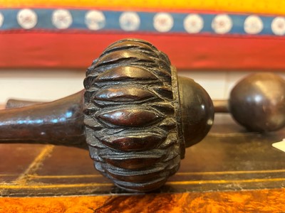 Lot 377 - Two Oceanic wooden throwing clubs