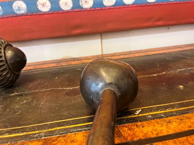 Lot 377 - Two Oceanic wooden throwing clubs