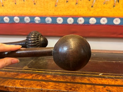 Lot 377 - Two Oceanic wooden throwing clubs