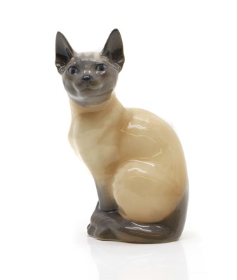 Lot 183 - A Royal Copenhagen model of a Siamese cat