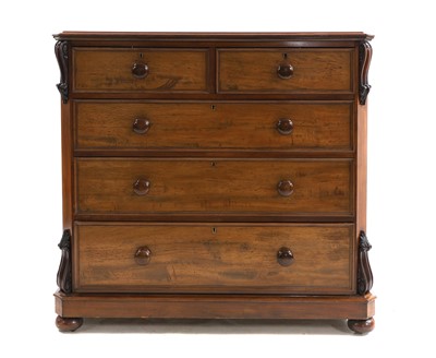 Lot 416 - A Victorian mahogany chest of drawers