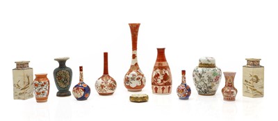 Lot 139 - A pair of Satsuma vases