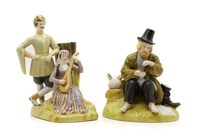 Lot 190 - Two glazed Gardner porcelain figures