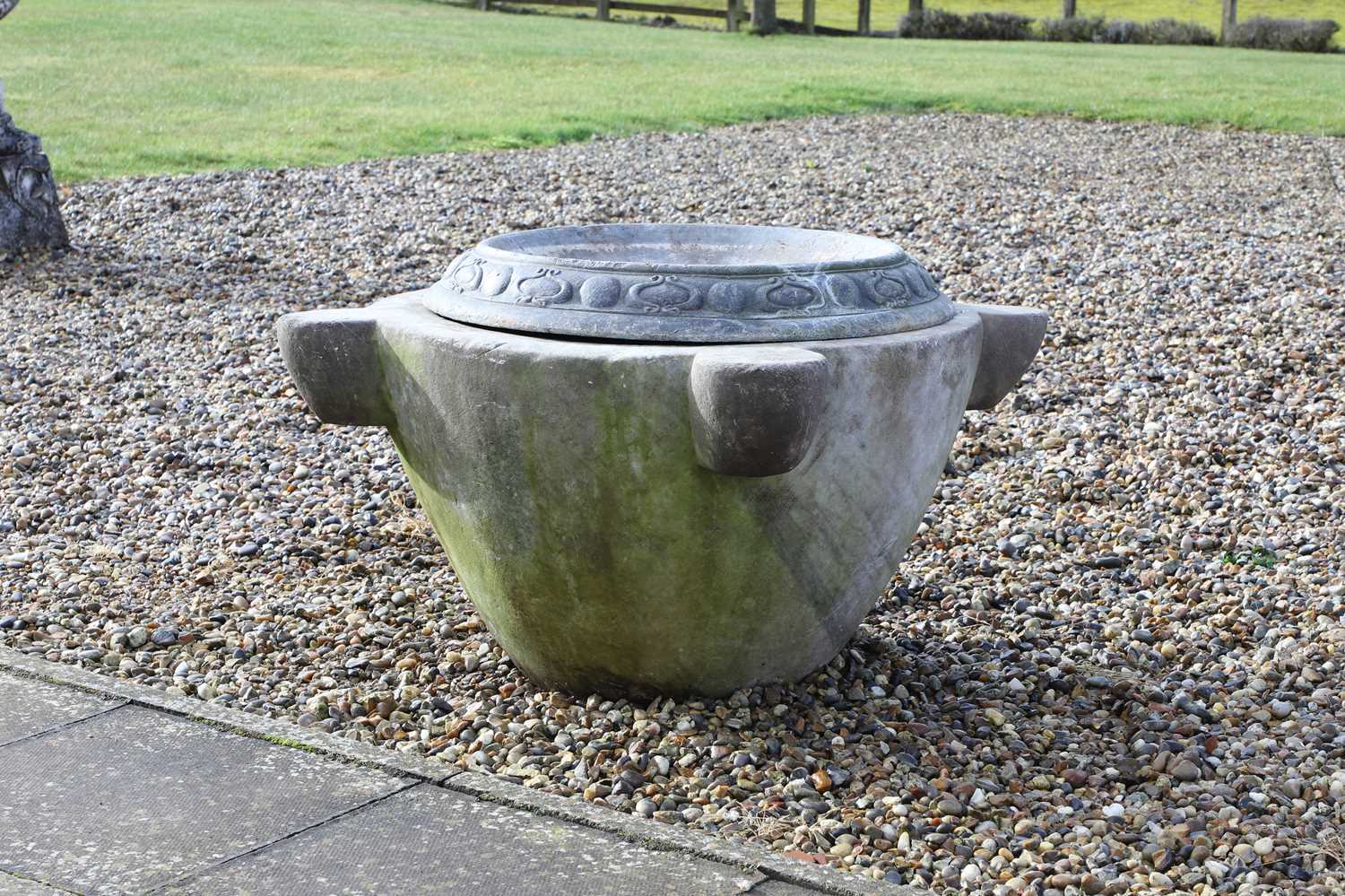 Lot 711 - A large marble mortar