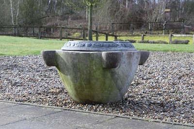 Lot 711 - A large marble mortar