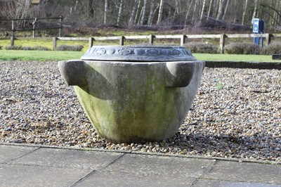 Lot 711 - A large marble mortar