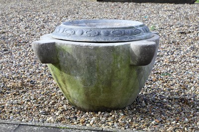 Lot 711 - A large marble mortar