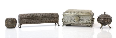 Lot 51 - An Indian silver pen box