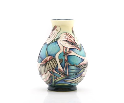 Lot 94 - A Moorcroft pottery Flamingo Trial vase