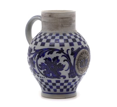 Lot 187 - A German Westerwald stoneware jug