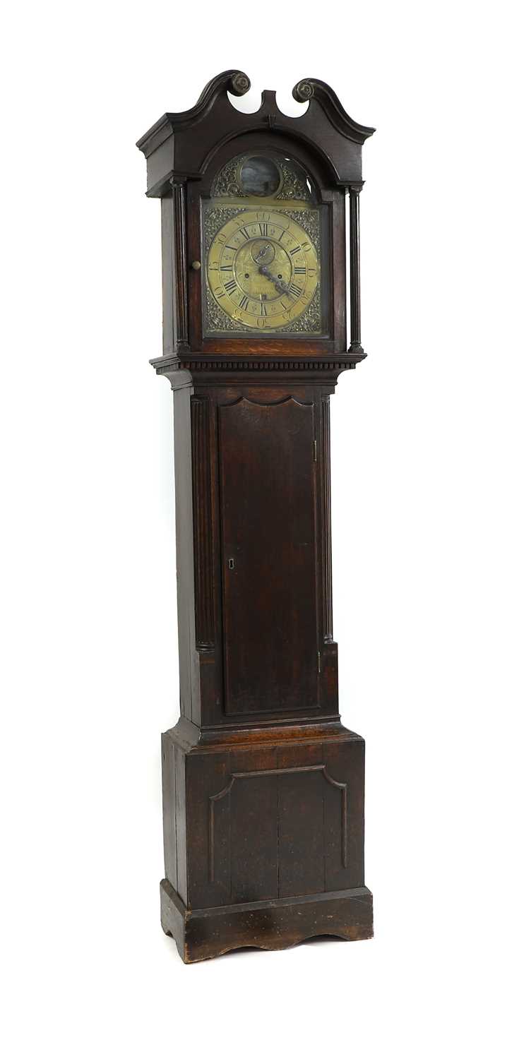 Lot 445 - A George III oak longcase clock