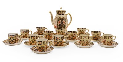 Lot 109 - A Royal Crown Derby porcelain coffee service