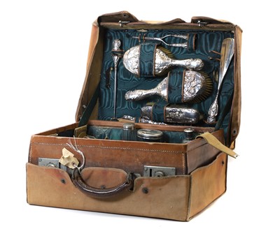 Lot 53 - A Victorian pigskin leather vanity case