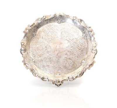 Lot 18 - A Victorian Scottish silver salver