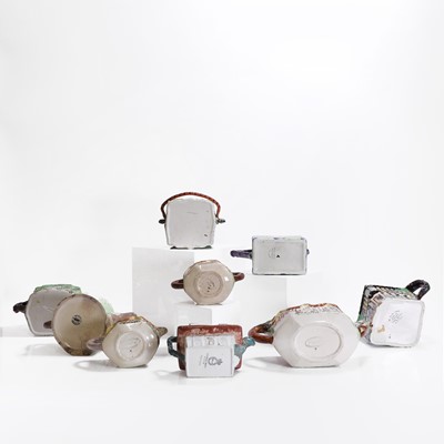 Lot 195 - A collection of Staffordshire 'cottage ware' teawares