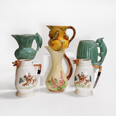 Lot 191 - A group of Art Deco pottery jugs and vases