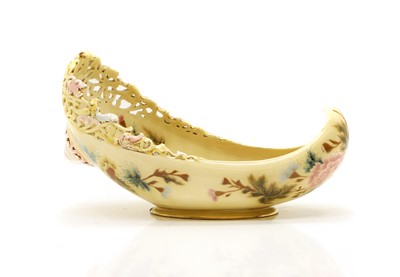 Lot 249 - A Zsonay Pecs boat-shaped bowl