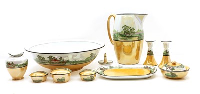 Lot 229 - A Victorian lustre ware wash set