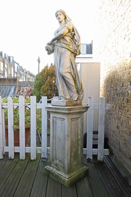 Lot 441 - A weathered composite marble classical figure