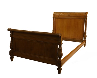 Lot A French Directoire style beechwood bed