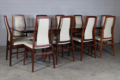 Lot 168 - A rosewood dining suite