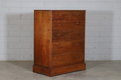 Lot 22 - An Arts and Crafts-style hardwood chest of drawers