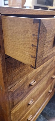 Lot 22 - An Arts and Crafts-style hardwood chest of drawers