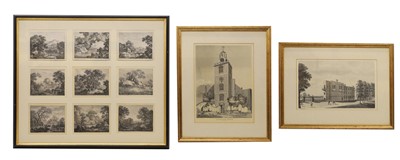 Lot 336 - A group of nine landscape engravings