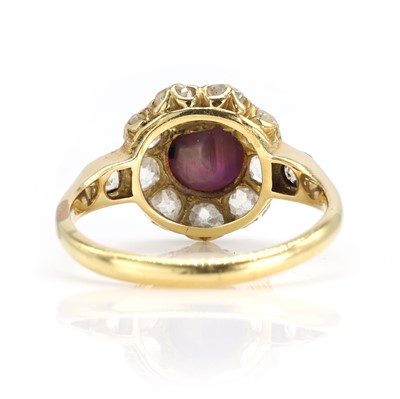 Lot 19 - A Victorian star ruby and diamond ring