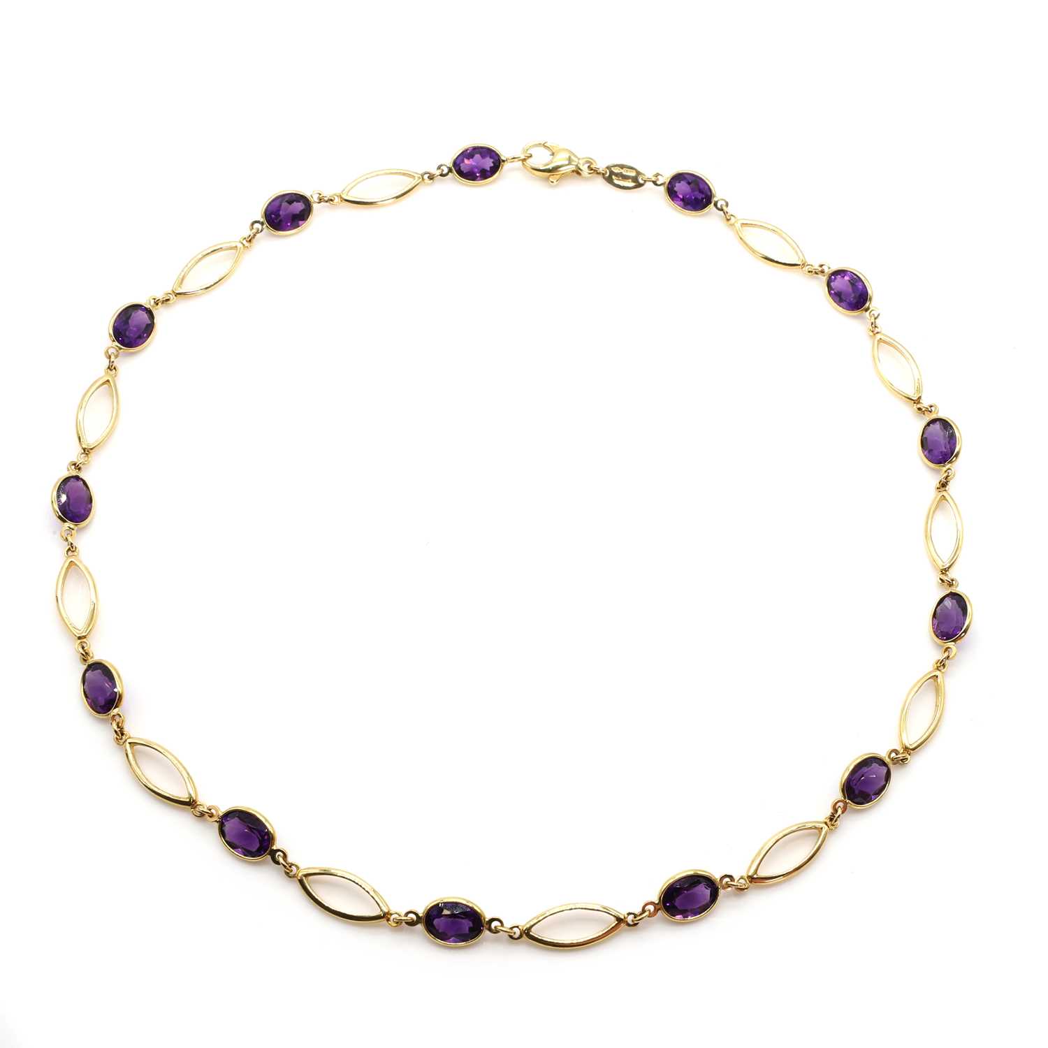 •AEON• amethyst + gold necklace (18