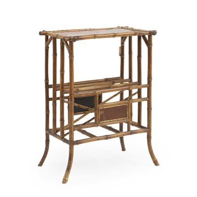 Lot 354 - A Bamboo Canterbury side table