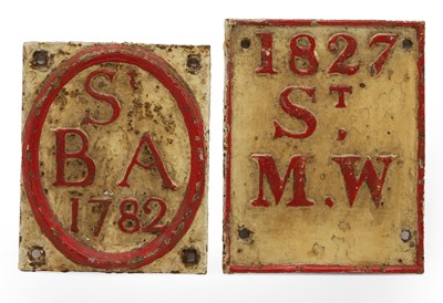 Lot 251 - Two cast iron boundary marks