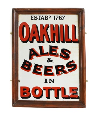 Lot 322 - An Oakhill Ales and Beers enamel sign