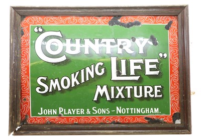 Lot 324 - A large 'Country Life Smoking Mixture' enamel sign