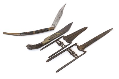 Lot 328 - Two Indo-Persian katar daggers