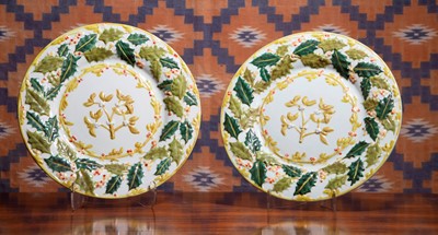 Lot A pair of Copeland style pottery chargers