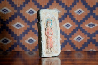 Lot A Buddhist terracotta brick